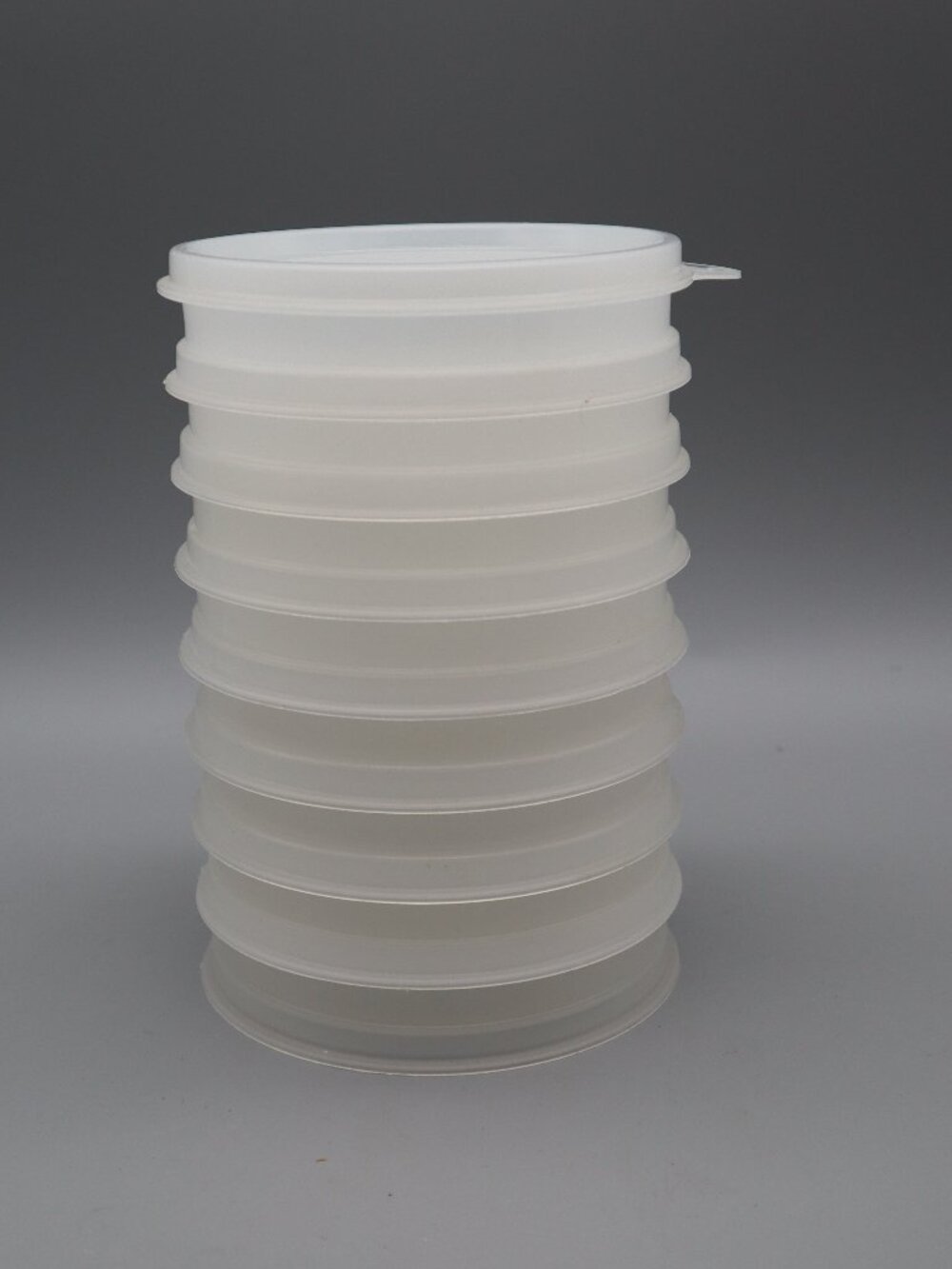 Vintage Tupperware Hamburger Keepers #882 Set of 8 w/ 1 Lid #215 No Press